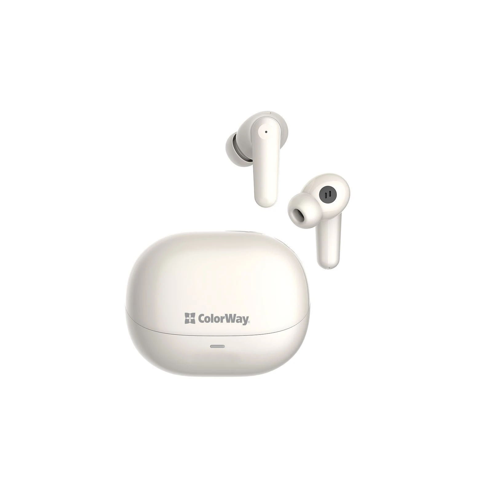 Навушники ColorWay Slim TWS-1 Earbuds Long Life Beige (CW-TWS1BE) (UA)