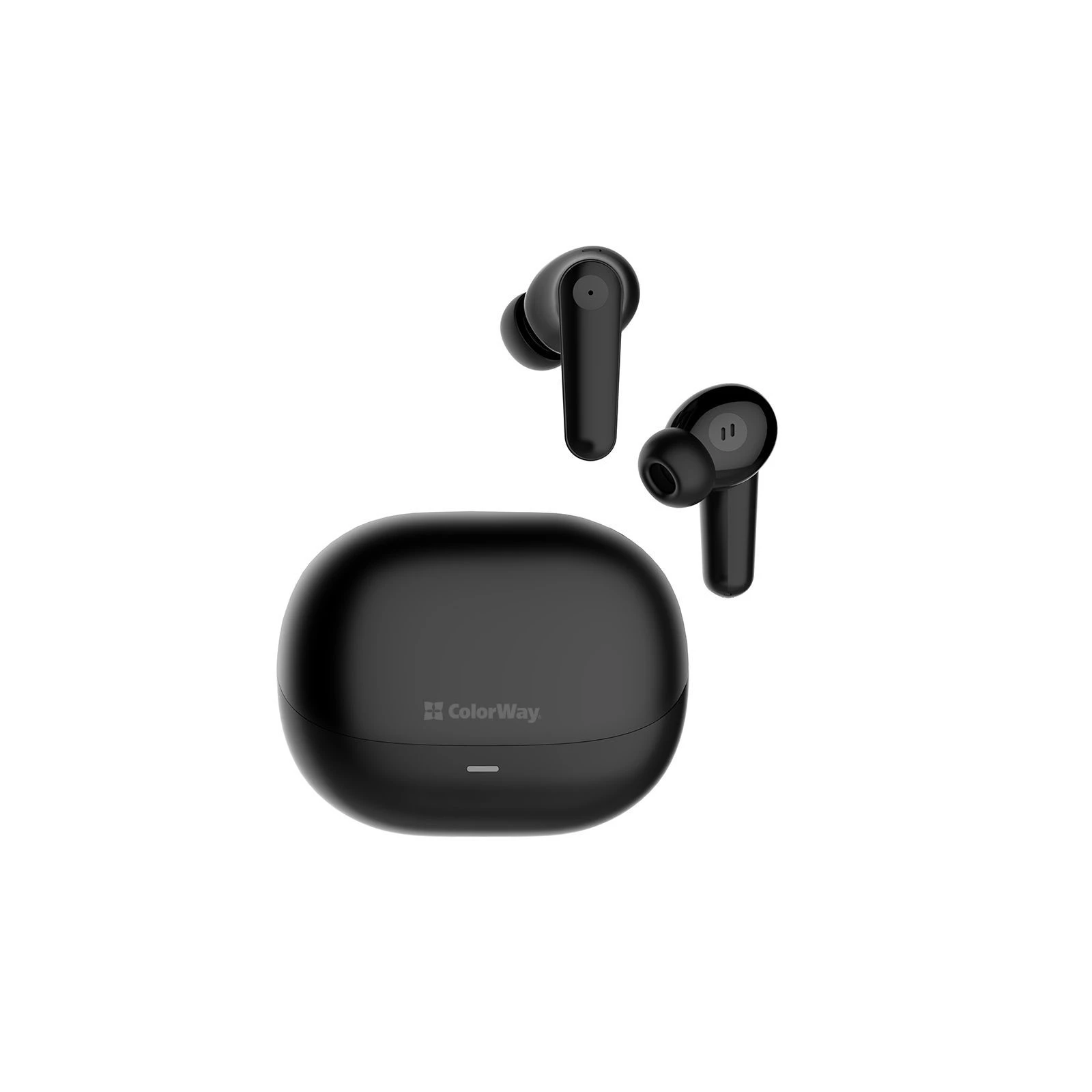Навушники ColorWay Slim TWS-1 Earbuds Long Life Black (CW-TWS1BK1) (UA)