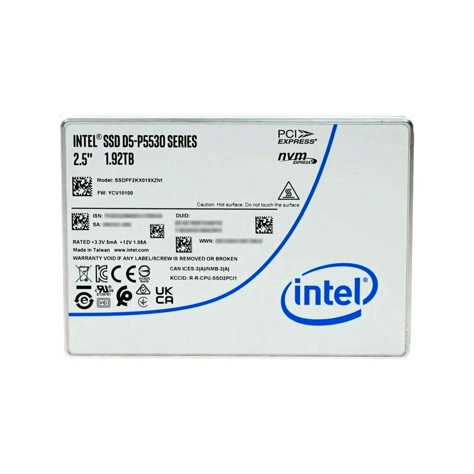 SSD диск U.2 2.5 1.92TB D5-P5530 15mm INTEL (SSDPF2KX019XZN1) (UA)