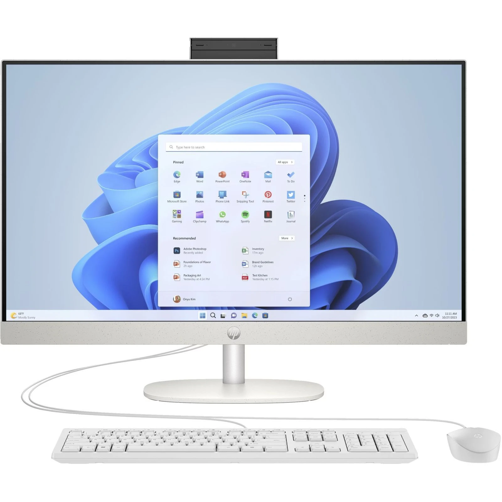 Компьютер HP 27-cr0068ua AiO / i3-1315U, 16, 512, WiFi, Cam, K&M (AE0P9EA) (UA)