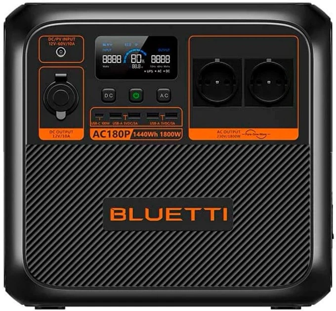 Bluetti AC180P, 1440Wh, 1800W, LiFePO4 (AC180P_EU) (UA)