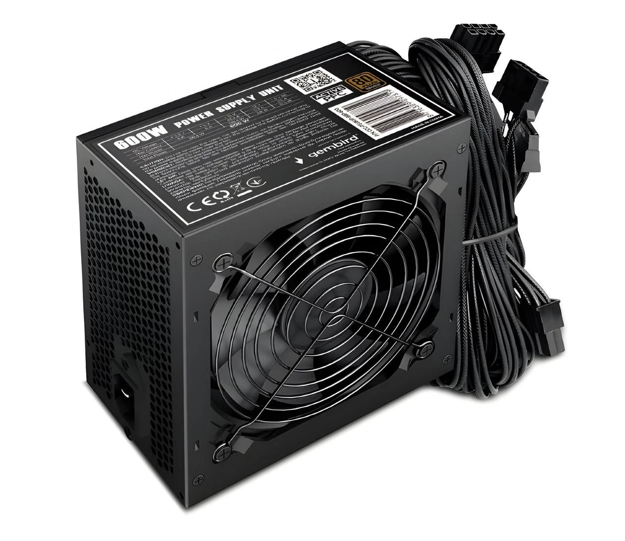 Блок живлення Gembird Fornax 600W 80 Plus Bronze (CCC-PSU80P-BBP-600) EU