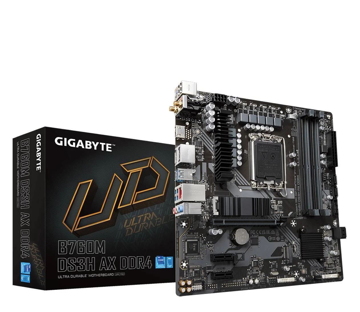 Материнская плата Gigabyte B760M DS3H AX DDR4 EU