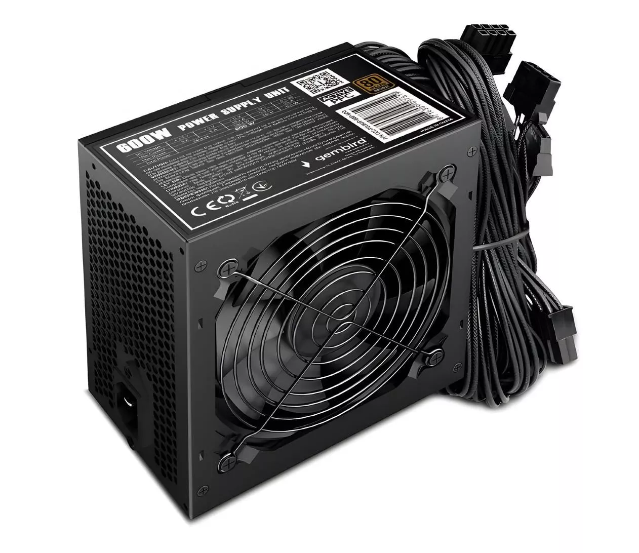 Блок живлення Gembird Fornax 600W 80 Plus Bronze (CCC-PSU80P-BBP-600) EU