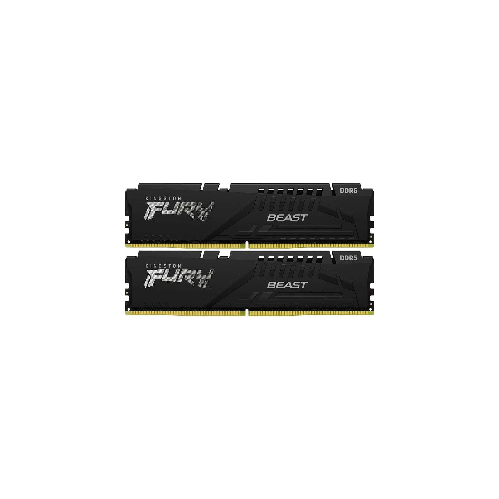 Оперативна пам'ять DDR5 32GB (2x16GB) 6000 MHz Fury Beast Black Kingston Fury (ex.HyperX) (KF560C36BBE2K2-32) (UA)