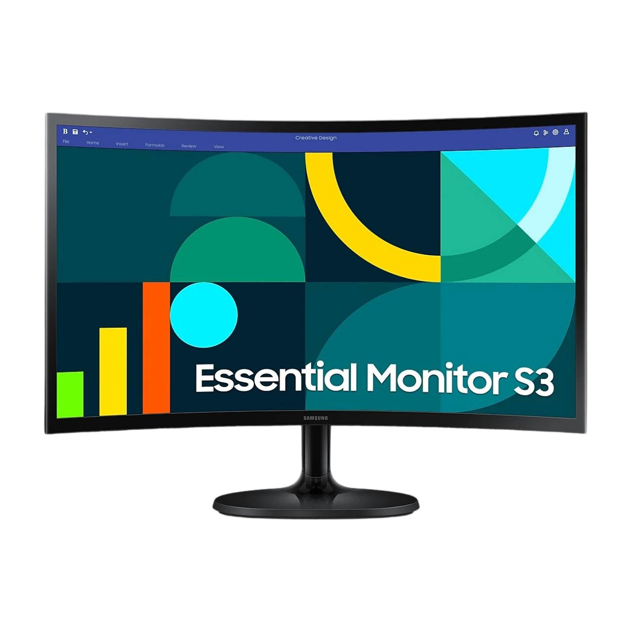 Монітор Samsung 24 Essential S3 LS24D360 (LS24D360GAIXCI) VA Black Curved 100Hz (UA)