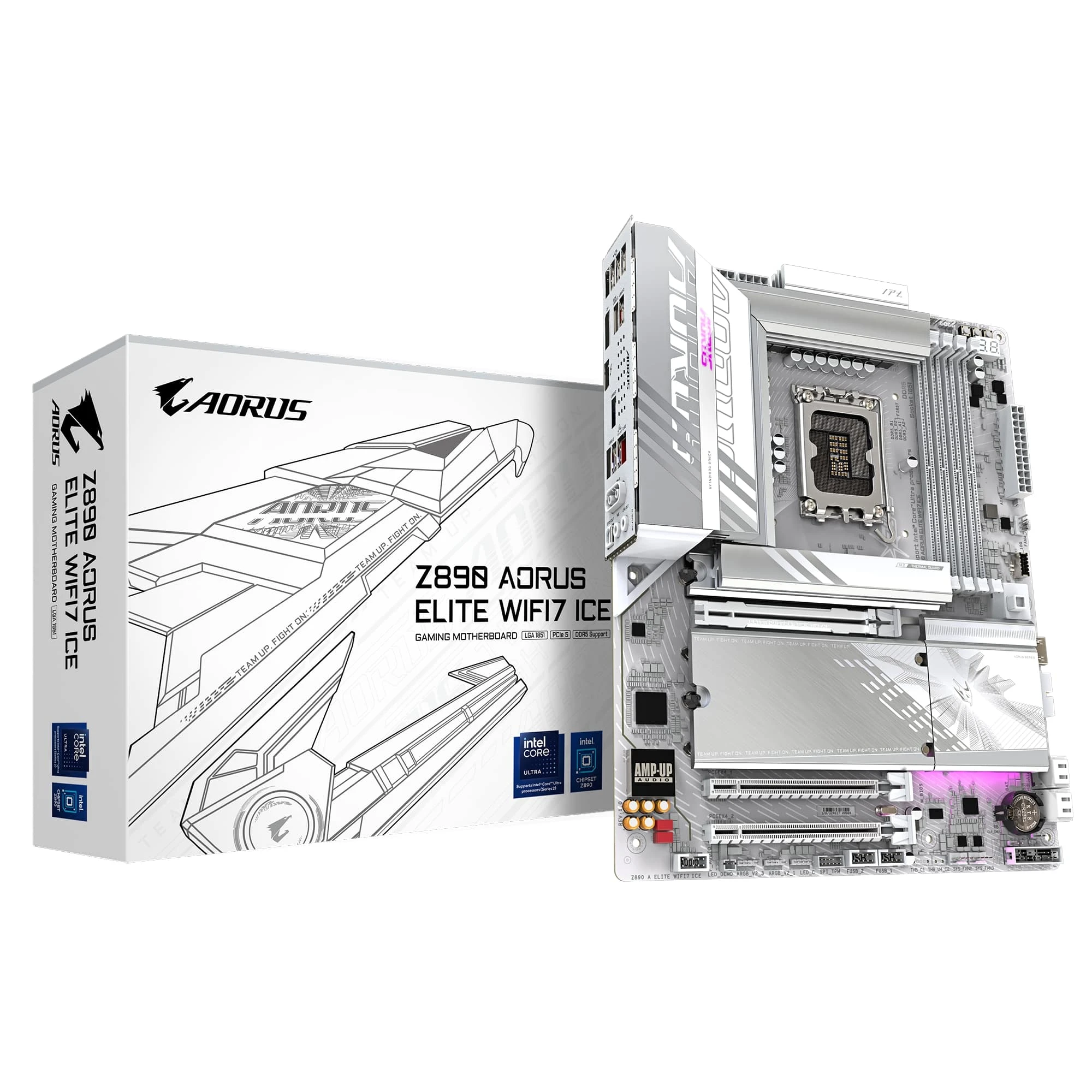 Материнская плата Gigabyte Z890 Aorus Elite WiFi7 Ice Socket 1851 (Z890 A ELITE WF7 ICE)