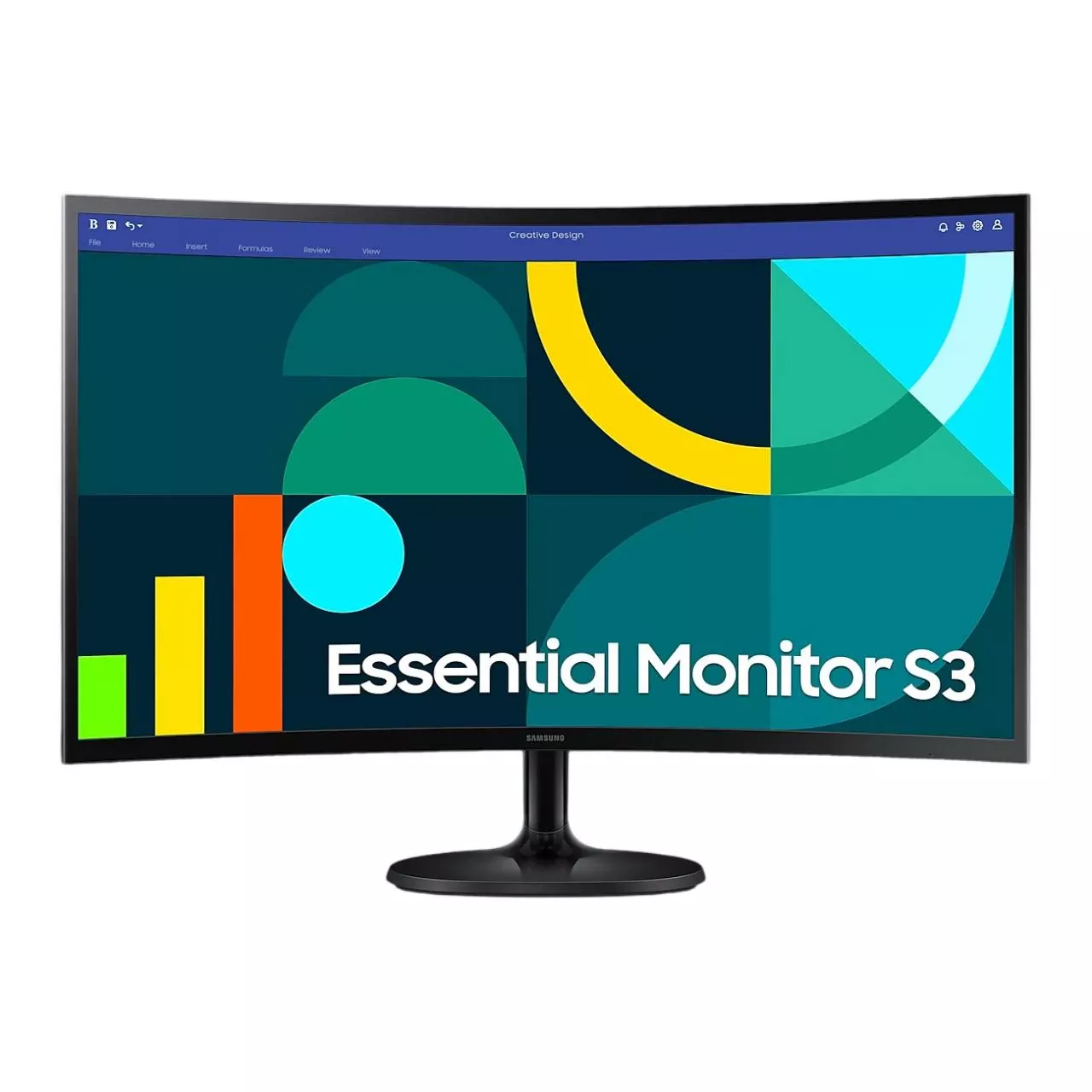 Монитор Samsung 27 Essential S3 LS27D360 (LS27D360GAIXCI) VA Black Curved 100Hz (UA)