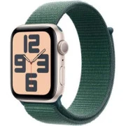 Apple Watch SE 2 GPS 40mm Starlight Aluminium Case w. Lake Green Sport Loop (MXEH3)