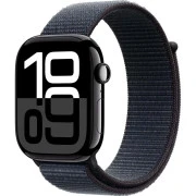 Apple Watch Series 10 GPS 42mm Jet Black Aluminum Case w. Ink Sport Loop (MWWG3)