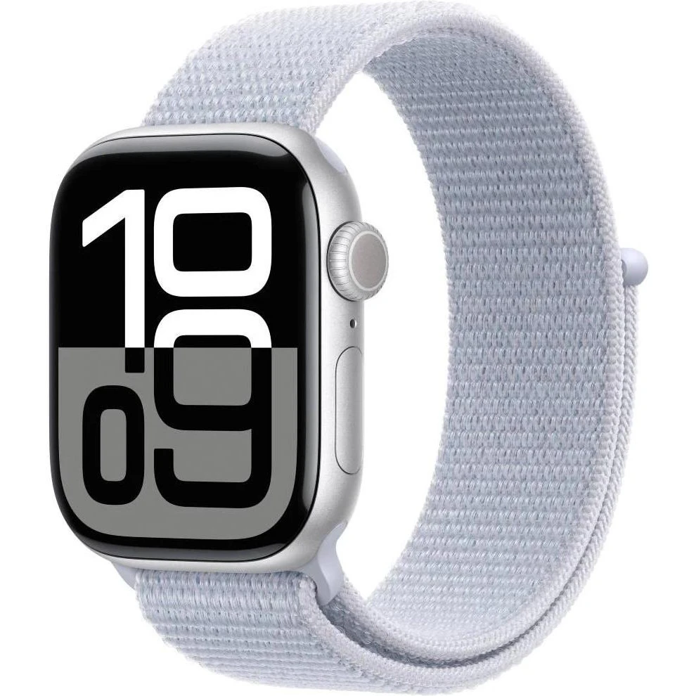 Годинники Apple Watch Series 10 GPS 42mm Silver Aluminum Case w. Blue Cloud Sport Loop (MWWD3)