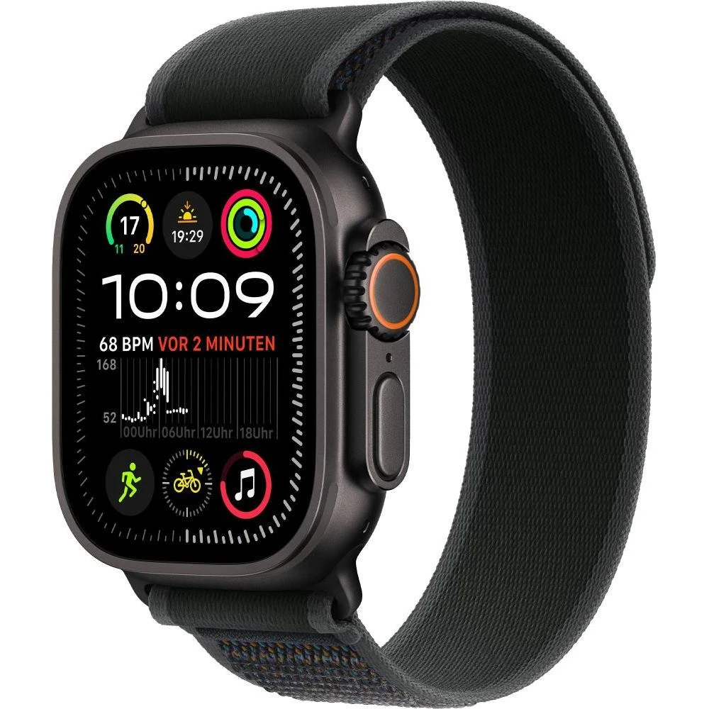 Годинники Apple Watch Ultra 2 GPS + Cellular 49mm Black Titan. Case w. Black Trail Loop - M/L (MX4V3)