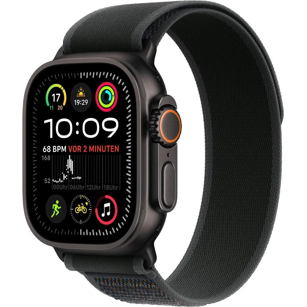 Часы Apple Watch Ultra 2 GPS + Cellular 49mm Black Titan. Case w. Black Trail Loop - S/M (MX4U3)