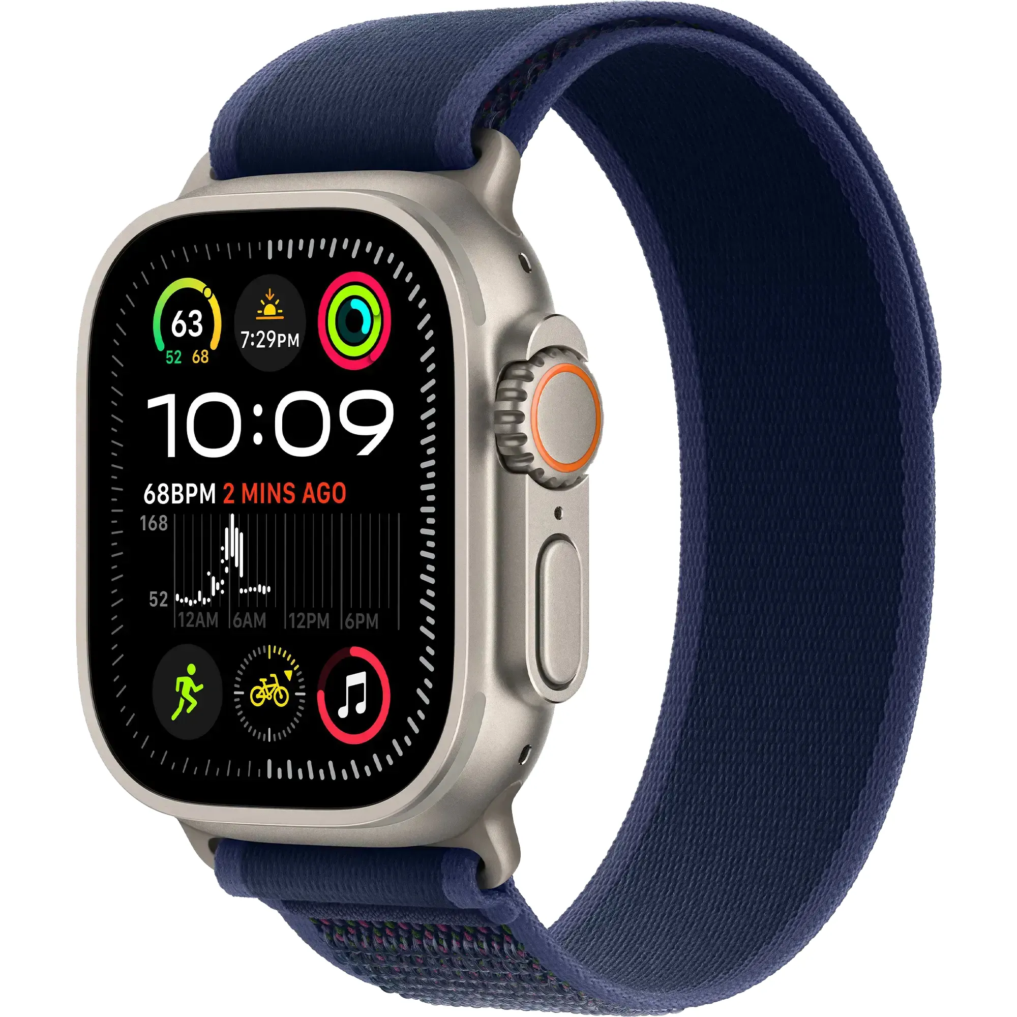 Часы Apple Watch Ultra 2 GPS + Cellular 49mm Natural Titan. Case w. Blue Trail Loop - M/L (MX4L3)