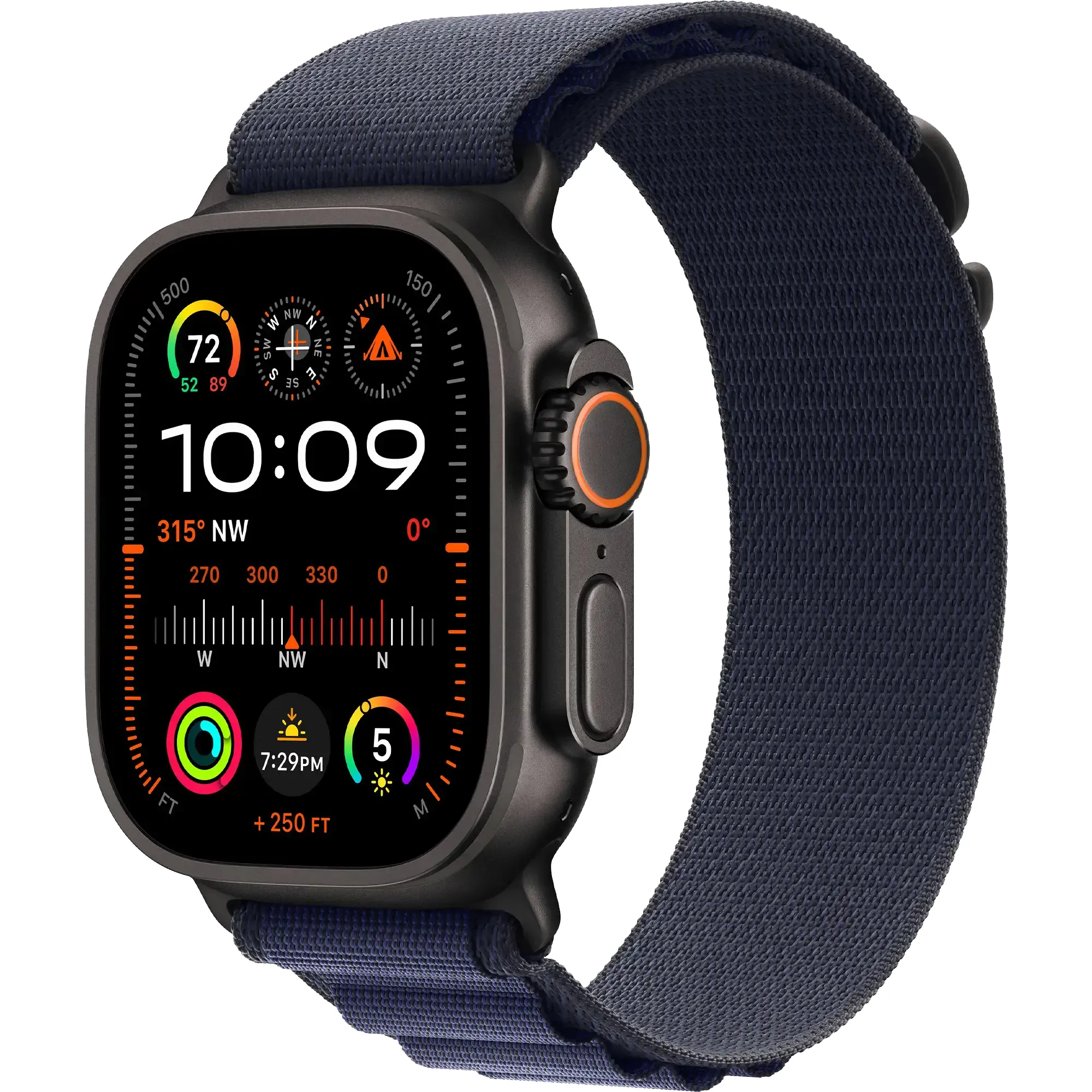 Годинники Apple Watch Ultra 2 GPS + Cellular 49mm Black Titan. Case w. Navy Alpine Loop - Medium (MYTF3+MYPX3)