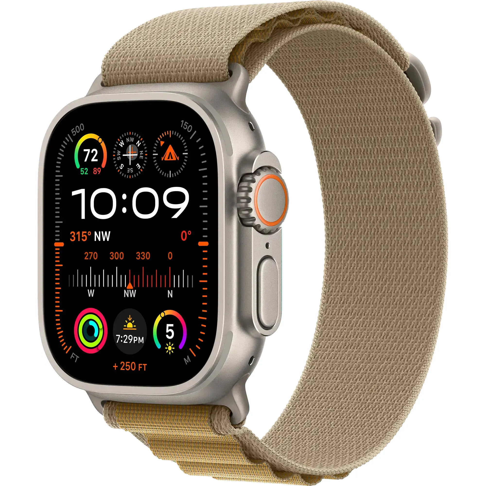 Годинники Apple Watch Ultra 2 GPS + Cellular 49mm Natural Titan. Case w. Tan Alpine Loop - Small (MX4E3)