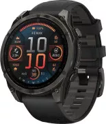 Garmin Fenix 8 47mm AMOLED Sapphire Carbon Gray DLC Titanium w. Black/Pebble Gray S. Band (010-02904-20/21)