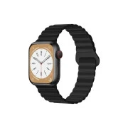 Ремінець для смарт-годин Drobak Silicone Magnetic Link Apple Watch All Series 38/40/41mm Dark black (898922) (UA)