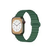 Ремінець для смарт-годин Drobak Silicone Magnetic Link для Apple Watch All Series Ultra 2 49/45/44/42mm Army Green (898926) (UA)