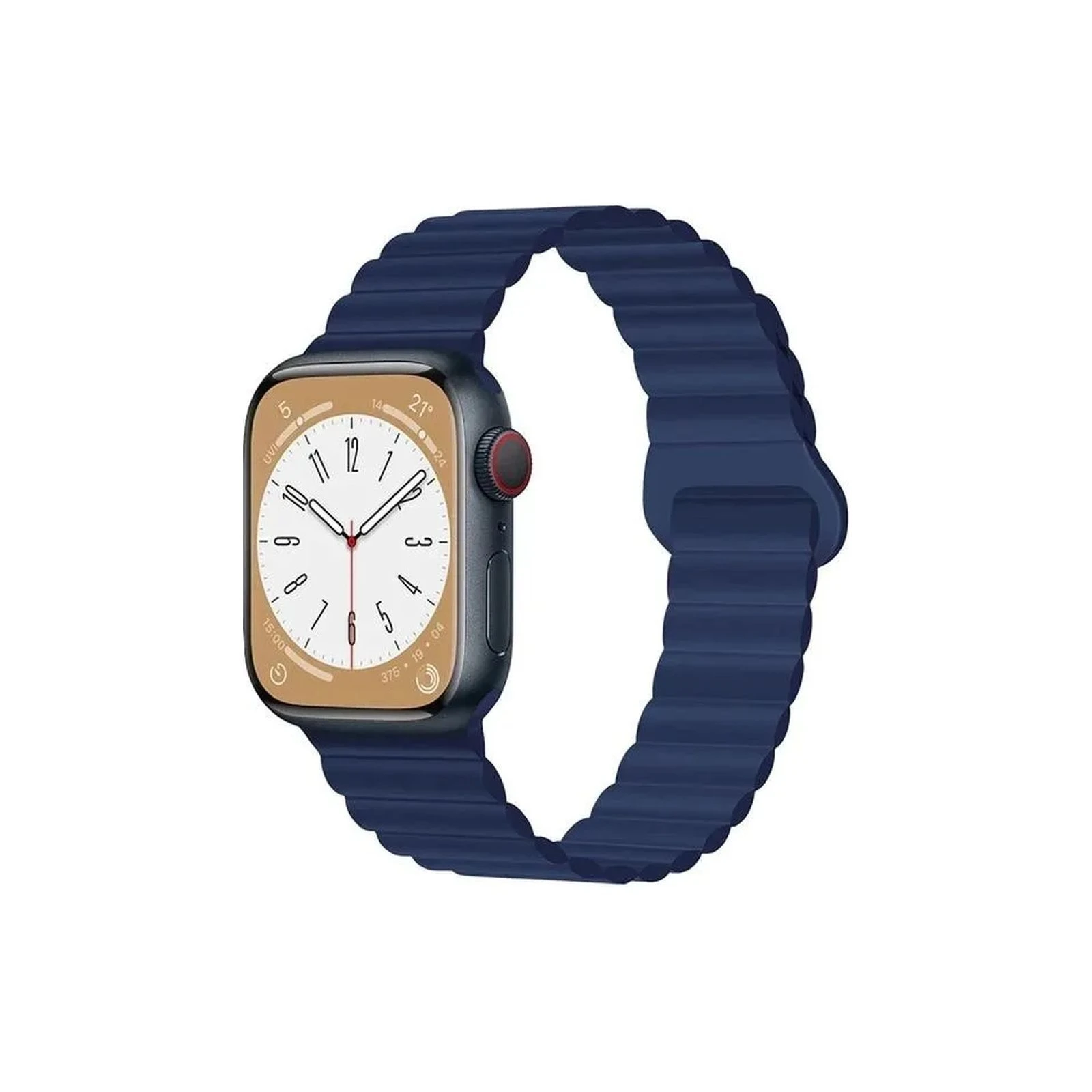 Ремінець для смарт-годин Drobak Silicone Magnetic Link для Apple Watch All Series 38/40/41mm Midnight blue (898920) (UA)