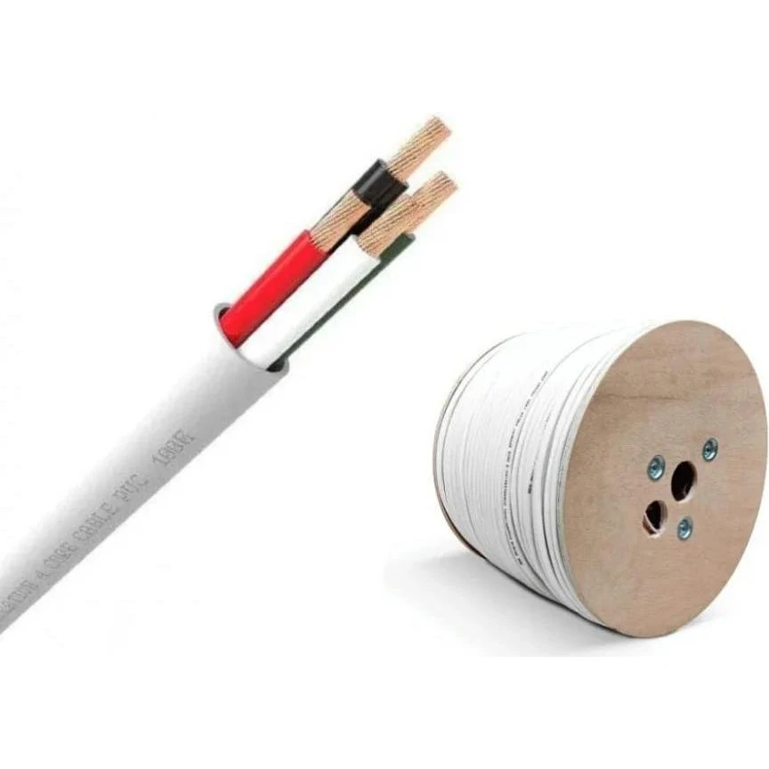 Кабель мультимедійний Акустичний кабель QED QX16-4 Flame Retardant PVC White100m (QE4140)