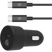 Автомобільний зарядний пристрій Griffin Single Port 15W USB-C Car Charger + USB-C Black (GP-088-BLK)