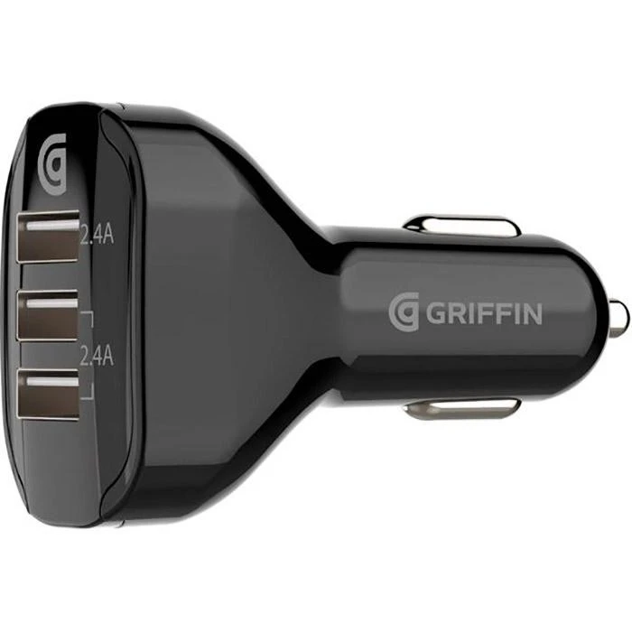 Автомобильное зарядное устройство Griffin 3-Port 4.8A USB Black (GP-008-BLK)