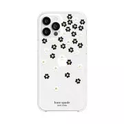 Kate Spade New York Protective Hardshell Case for iPhone 12 Pro Max Scattered Flowers Black (KSIPH-154-SFLBW)