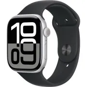 Apple Watch Series 10 GPS 46mm Silver Aluminum Case (MWX03) + Black Sport Band S/M (MXM23)