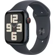 Apple Watch SE 2 GPS Cellular 44mm Midnight Aluminum Case with Midnight Sport Band M/L (MXG23)