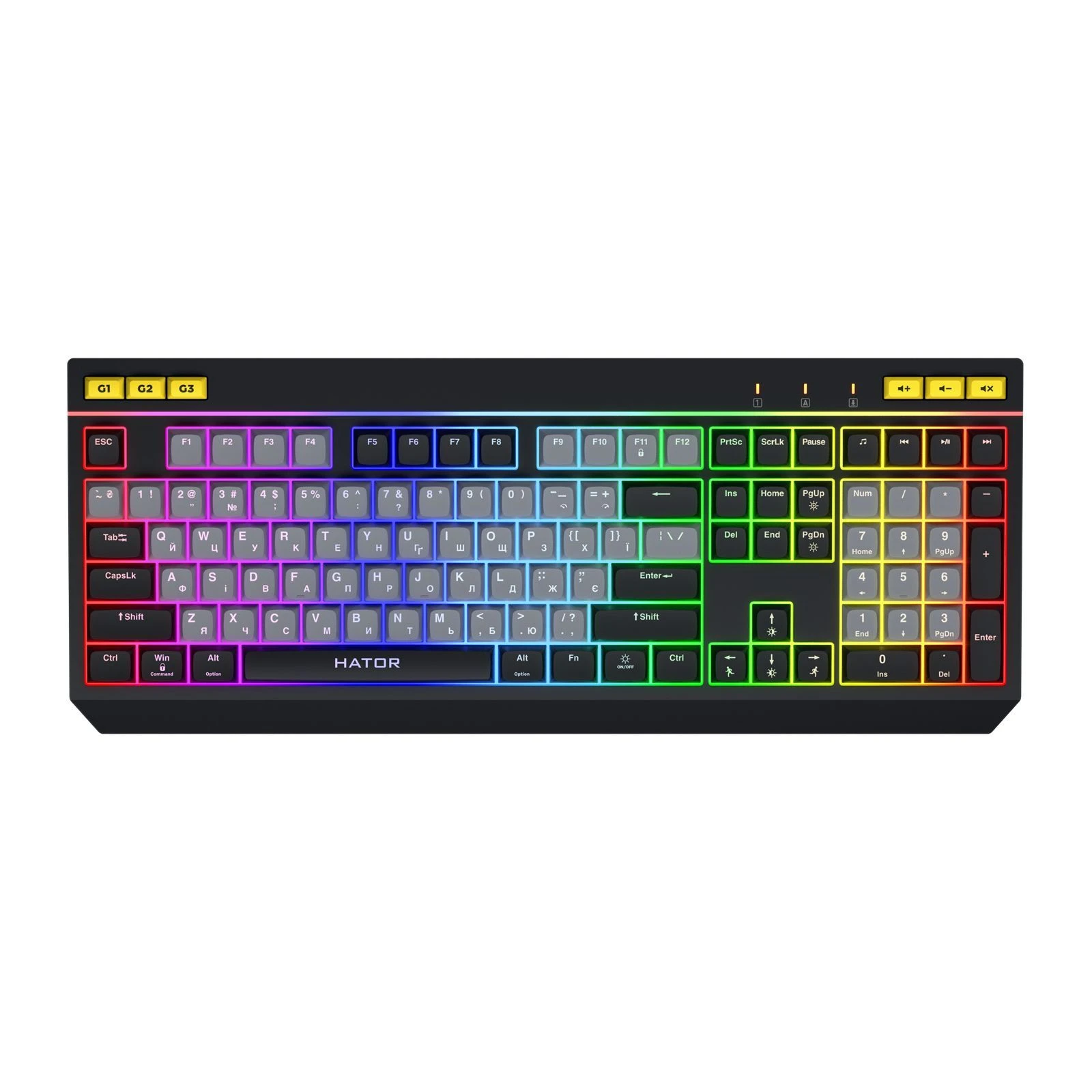 Клавіатура Hator Icefall USB Black/Grey (HTK401UA)