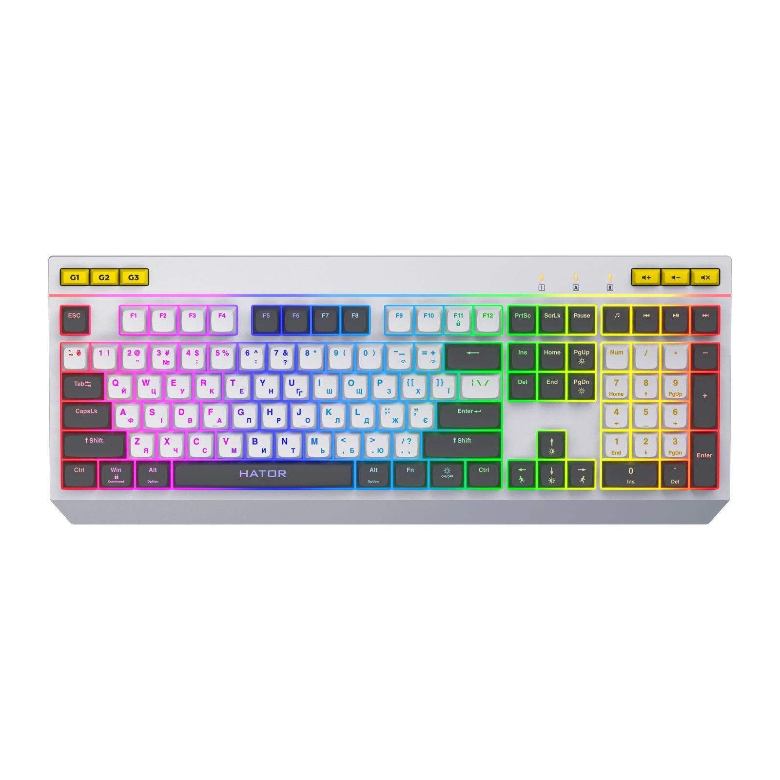 Клавіатура Hator Icefall USB White (HTK405UA) (UA)