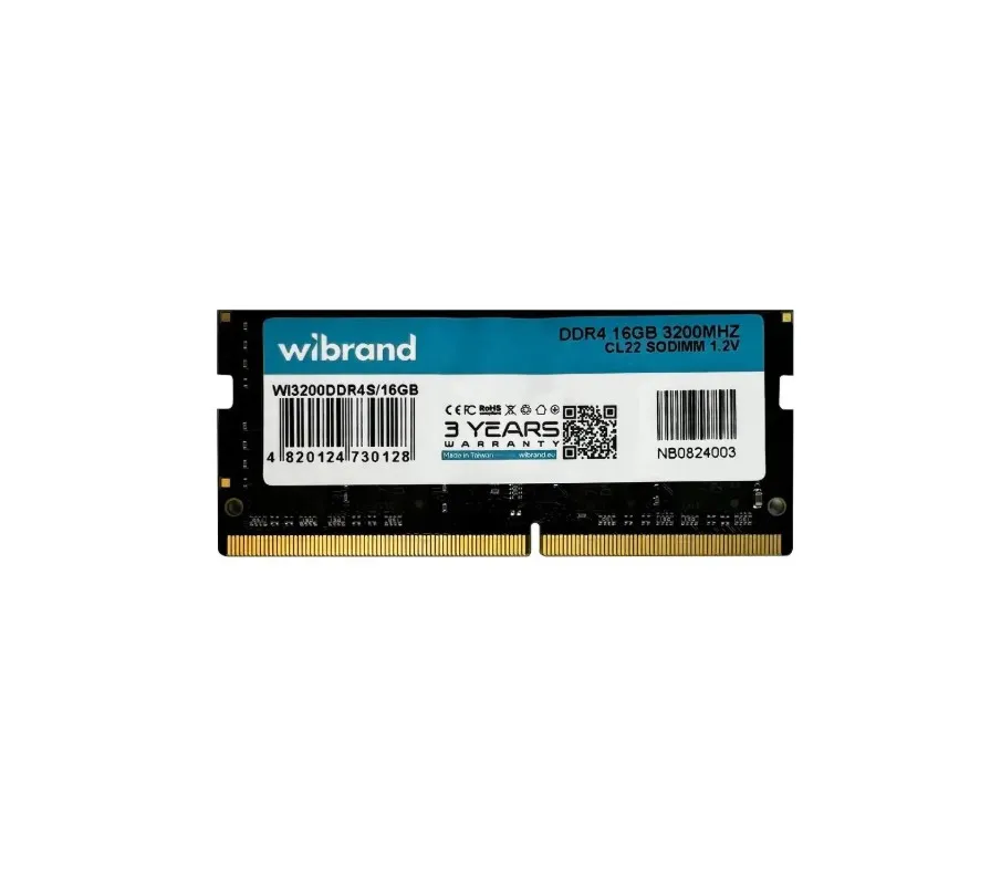 Оперативная память SoDIMM DDR4 16GB 3200 MHz Wibrand (WI3200DDR4S/16GB) (UA)