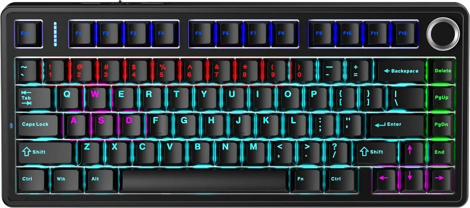 Клавиатура Aula F75 keycap KRGD Blue USB UA Black (6948391202846) (UA)