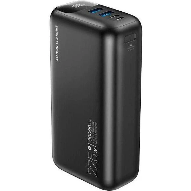 Мобільна батарея XO PR200 30000 mAh QC22.5W/PD20W Black (UA)