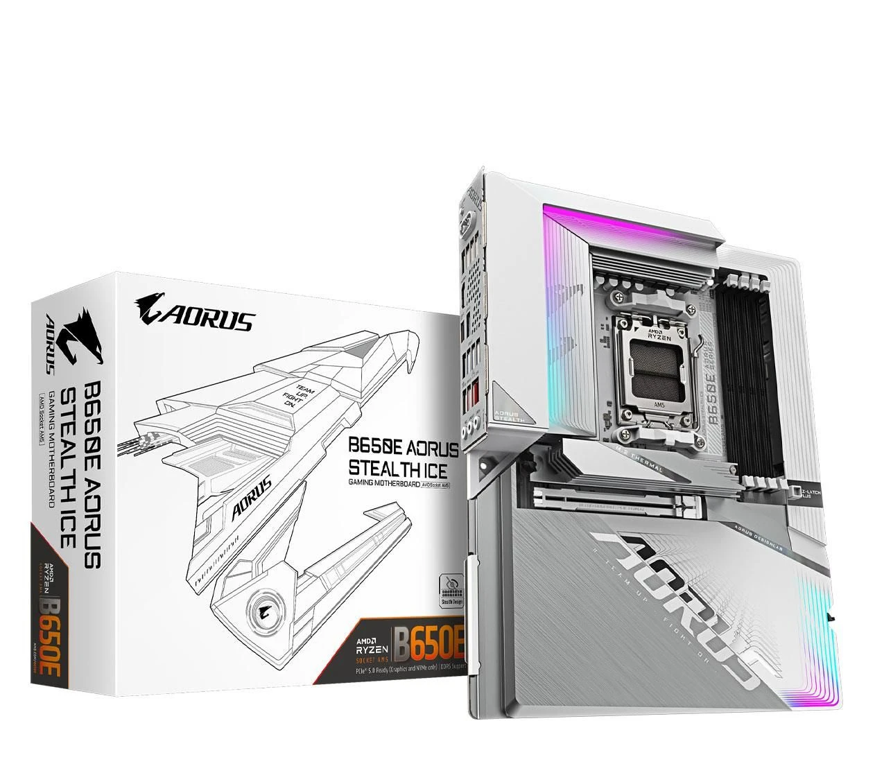 Материнська плата Gigabyte B650E Aorus Stealth ICE EU