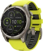 Garmin Fenix 8 47mm Solar Sapphire Titanium w. Amp Yellow/Graphite Silicone Band (010-02906-20/21)