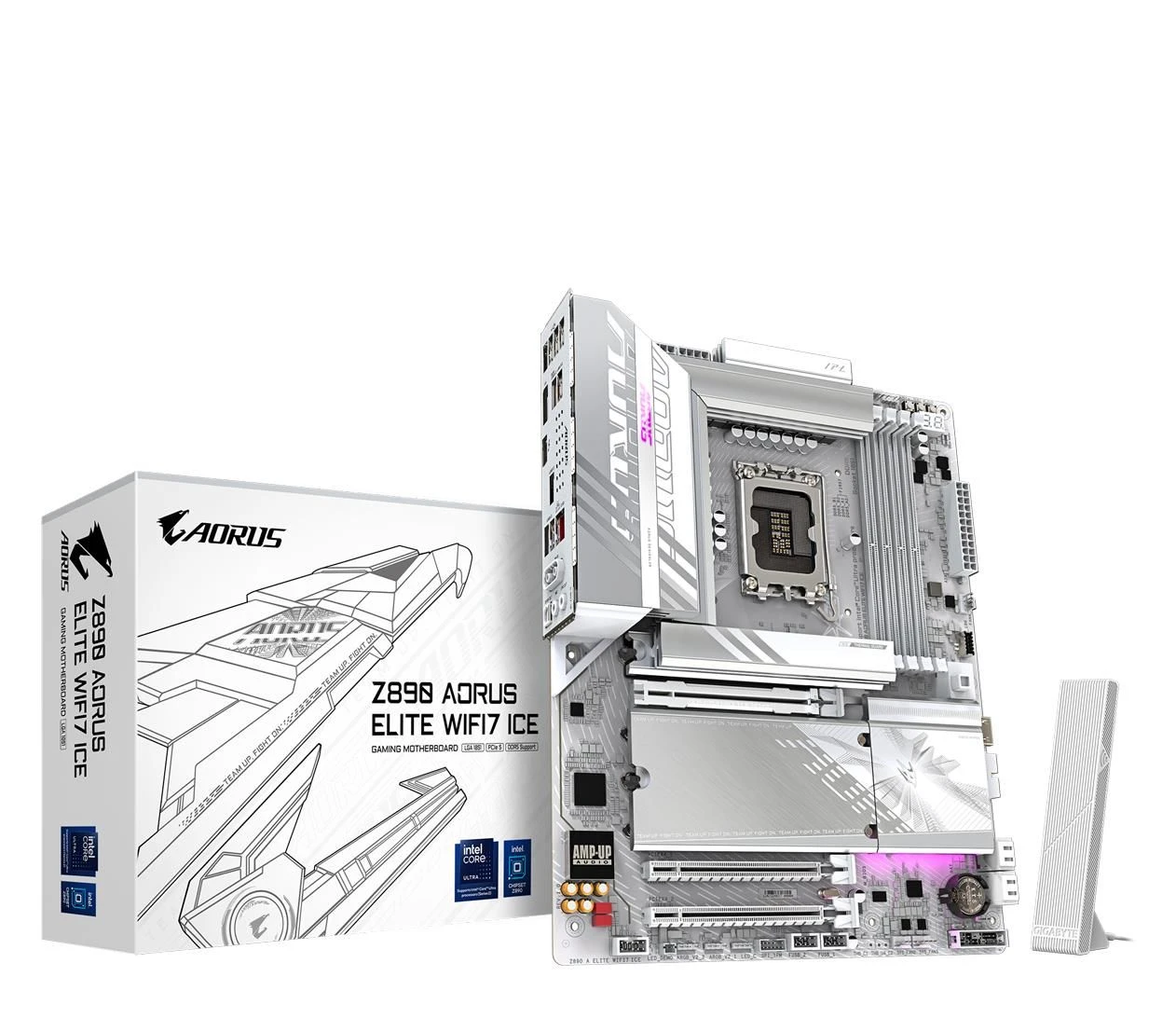 Материнська плата Gigabyte Z890 AORUS ELITE WF7 ICE (4719331865221) EU