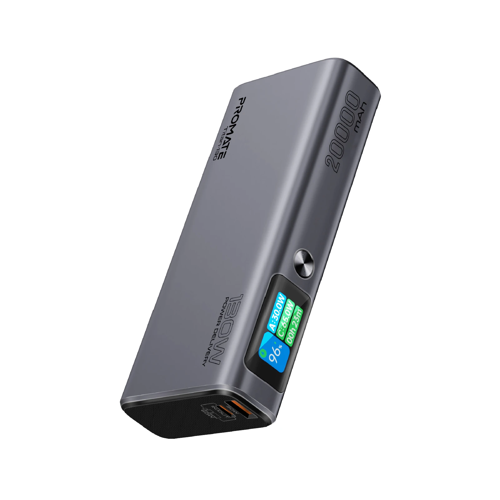 Мобільна батарея Promate Titan-130 130W 20000mAh Gray