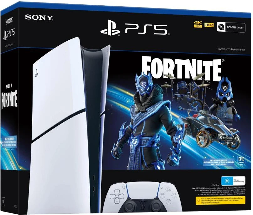Ігрова приставка Sony PlayStation 5 Slim Digital Edition 1TB Fortnite Cobalt Star Bundle (1000045170)