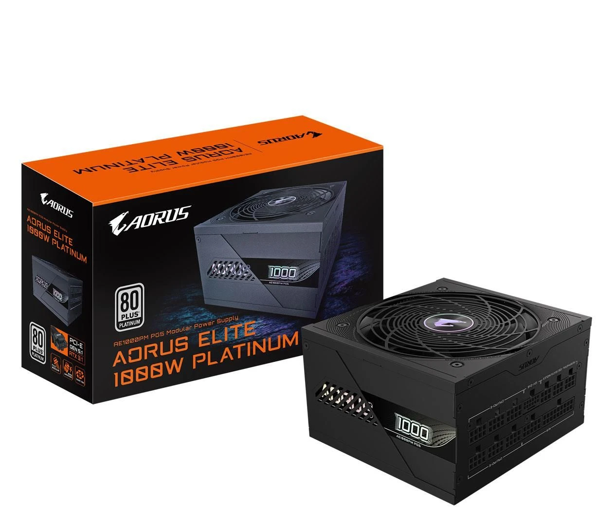 Блок живлення Gigabyte Aorus Elite P 1000W 80 Plus Platinum ATX 3.1 (GP-AE1000PM PG5) EU