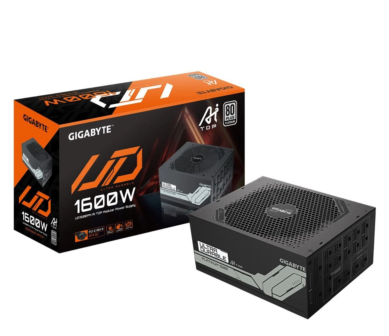 Блок живлення Gigabyte UD1600PM AI TOP 1600W 80 Plus Platinum ATX 3.1 (GP-UD1600PM PG5) EU