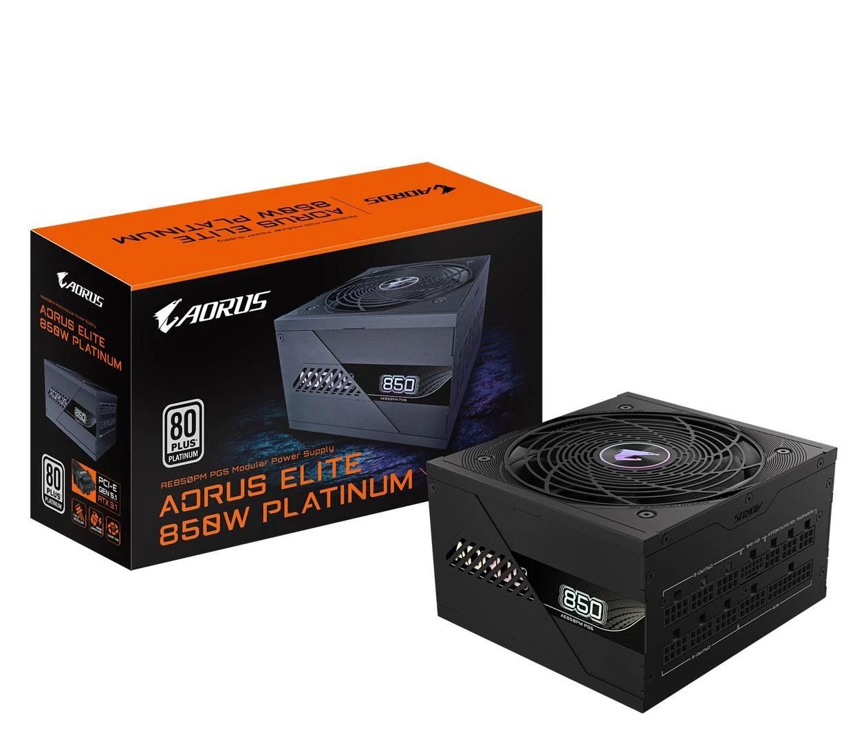 Блок живлення Gigabyte Aorus Elite P 850W 80 Plus Platinum ATX 3.1 (GP-AE850PM PG5) EU