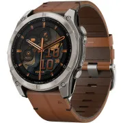 Garmin Fenix 8 51mm AMOLED Sapphire Carbon grey DLC w. Chestnut Leather Band (010-02905-40)