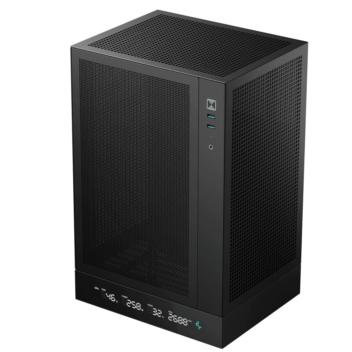 Корпус DeepCool CH170 Digital Black (R-CH170-BKNPI0D-G-1) без БП (UA)