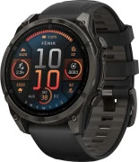 Garmin Fenix 8 51mm AMOLED Sapphire Carbon Gray DLC Titanium w. Black/Pebble Gray S. Band (010-02905-20/21)