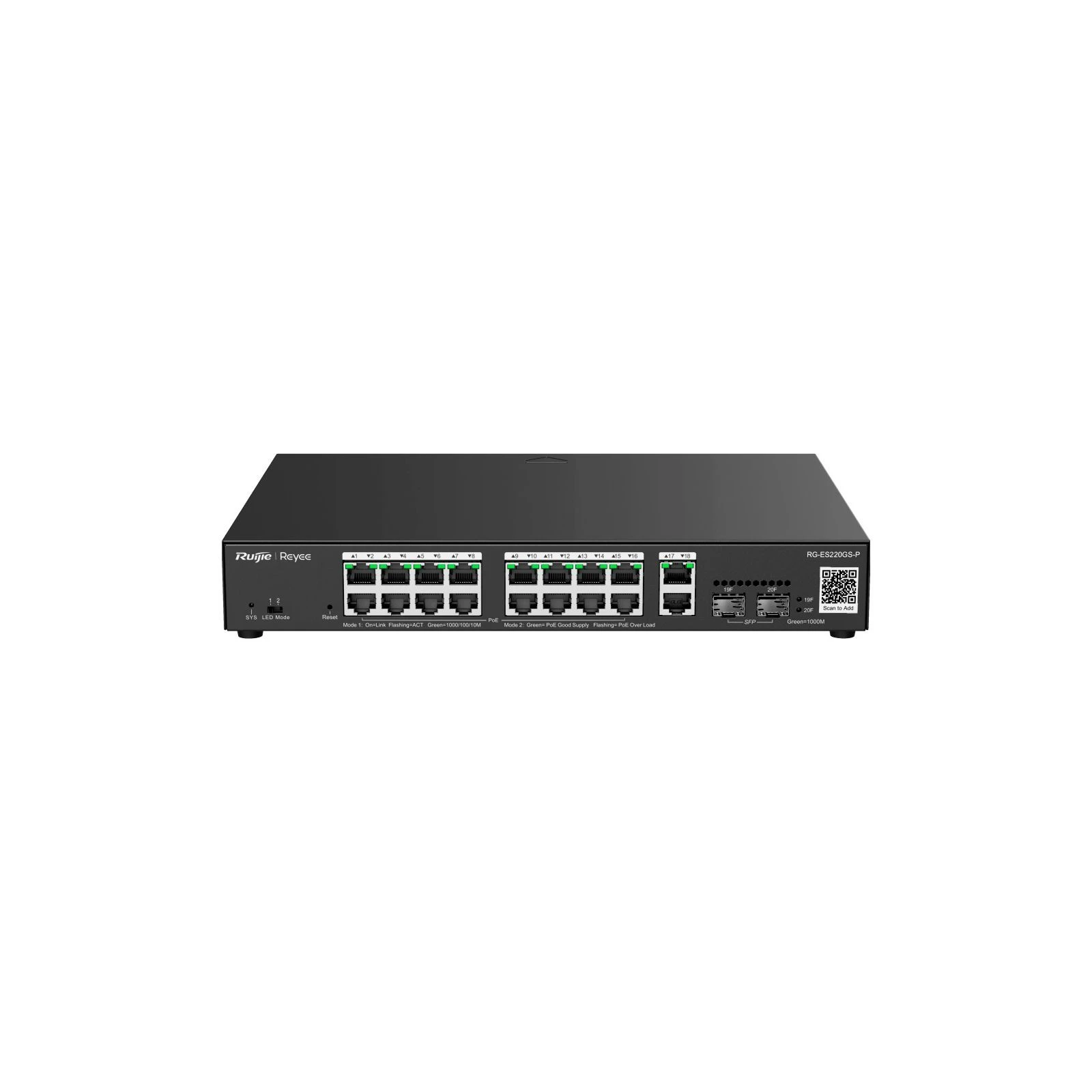 Комутатор мережевий Ruijie Networks RG-ES220GS-P (UA)