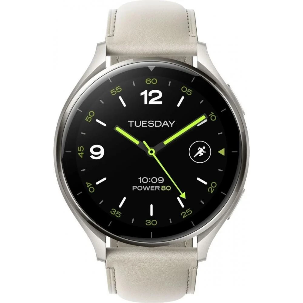 Xiaomi Watch 2 Titan Gray Case with White Leather Strap (BHR9306GL) (UA)