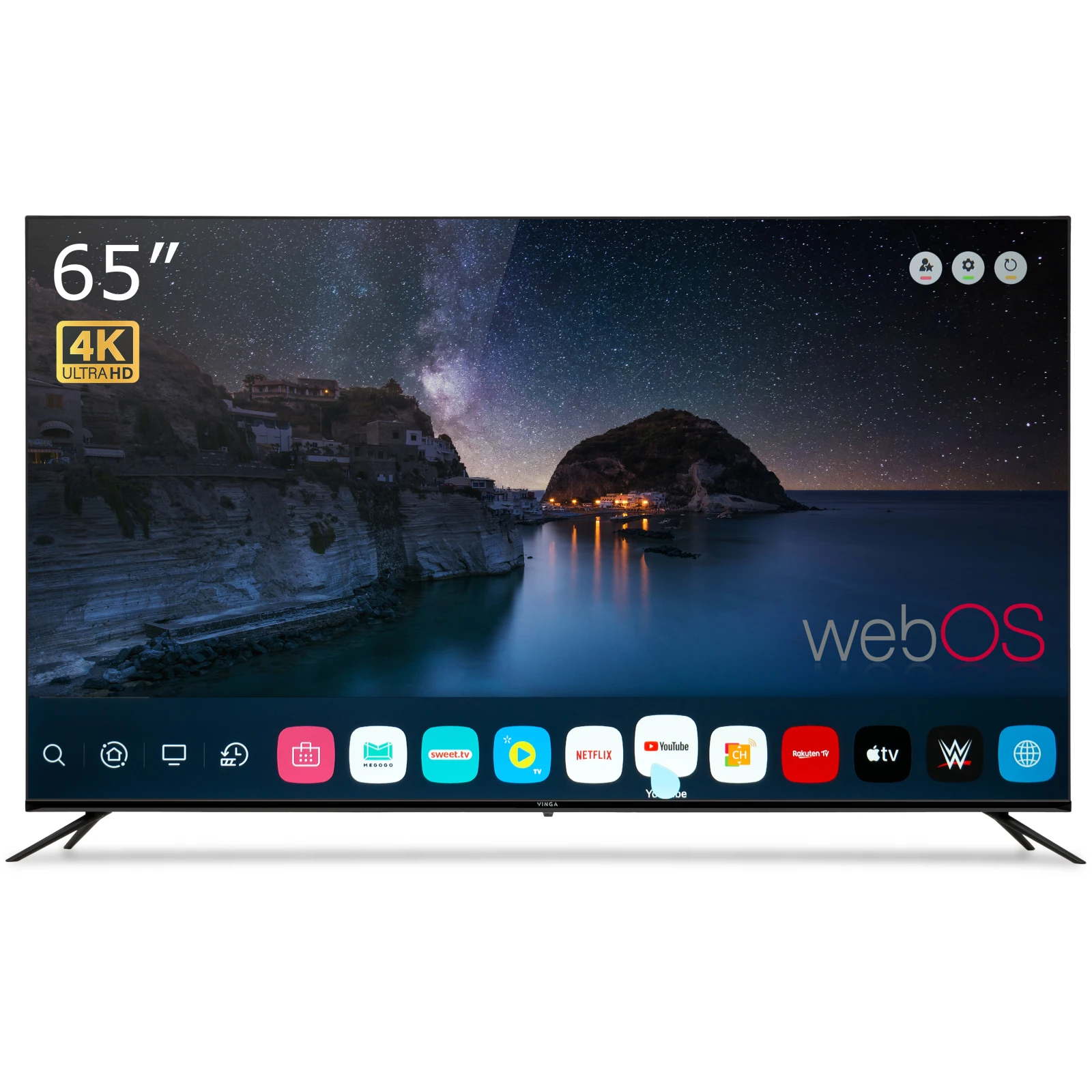 Телевізор Vinga S65UHD25BWEB (UA)