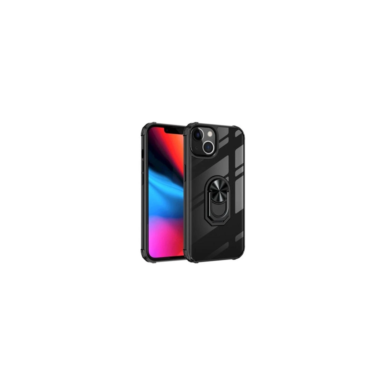 Чохол для мобільного телефону Drobak Magnetic Ring Case з Airbag Apple iPhone 12 Pro Max Black (707018) (UA)